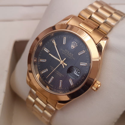 Golden Black Datejust Watch