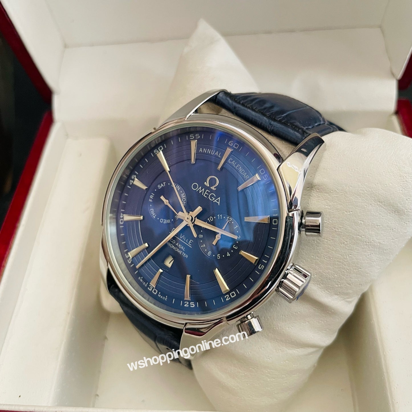 De Ville Blue Strap Automatic watch