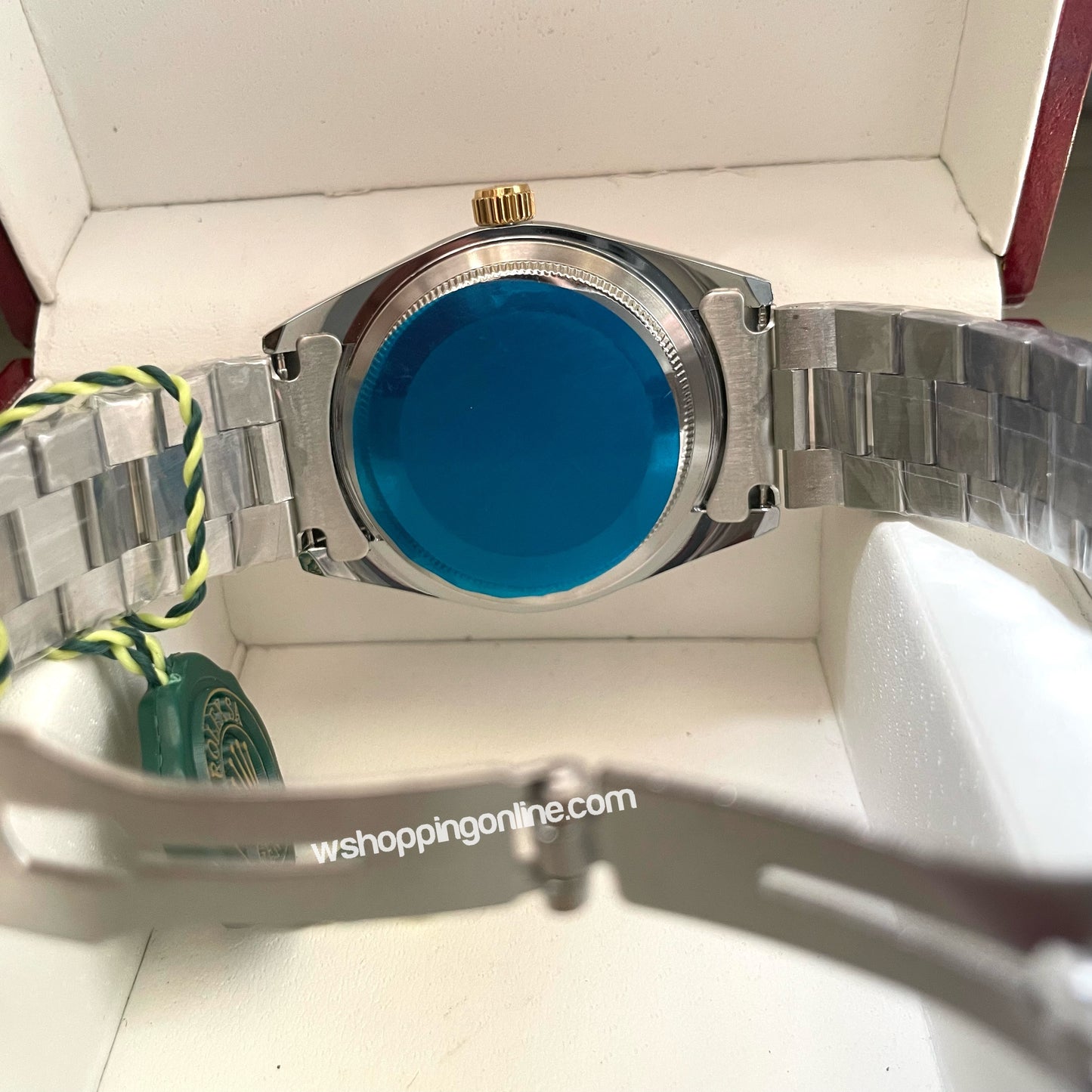 Twotone Green Arabic DayDate Watch