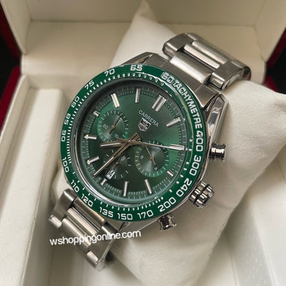 Tag Carrera Silver Green Watch