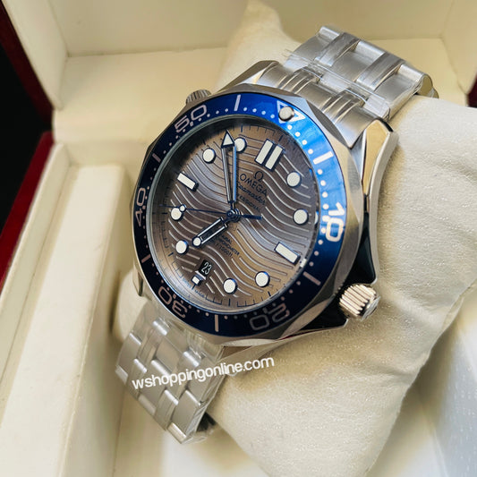 Seamaster Silver Blue Grey Automatic Watch