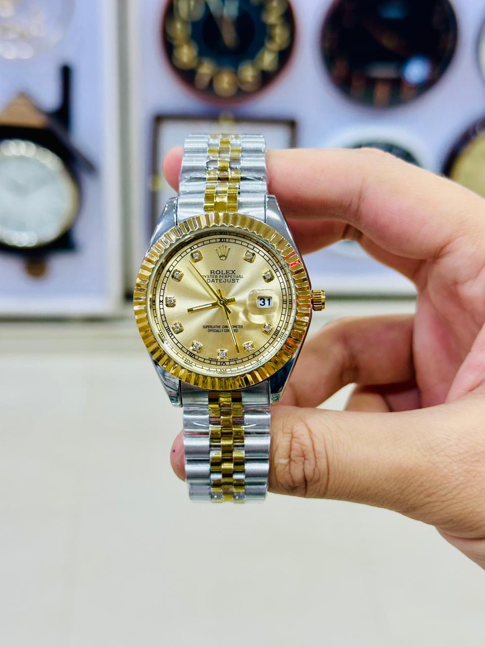 Golden Datejust Watch