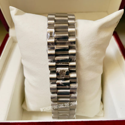 Silver Blue Plain Dial Datejust Watch