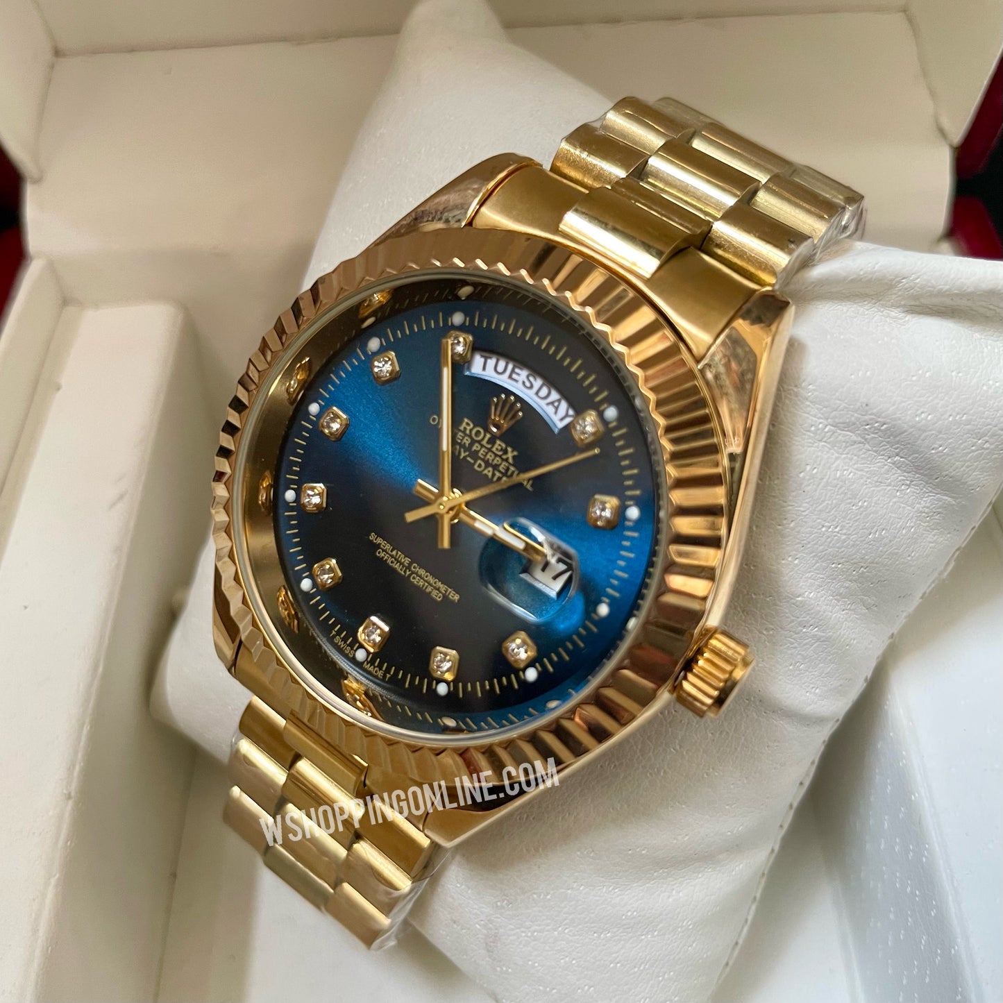 Golden Blue DayDate Watch