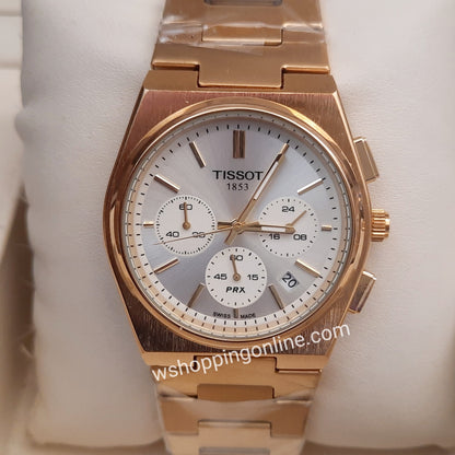 PRX Golden White Chronograph Working Watch