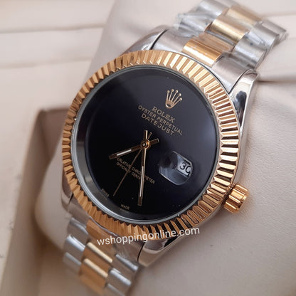 Twotone Black plain Dial Datejust Watch