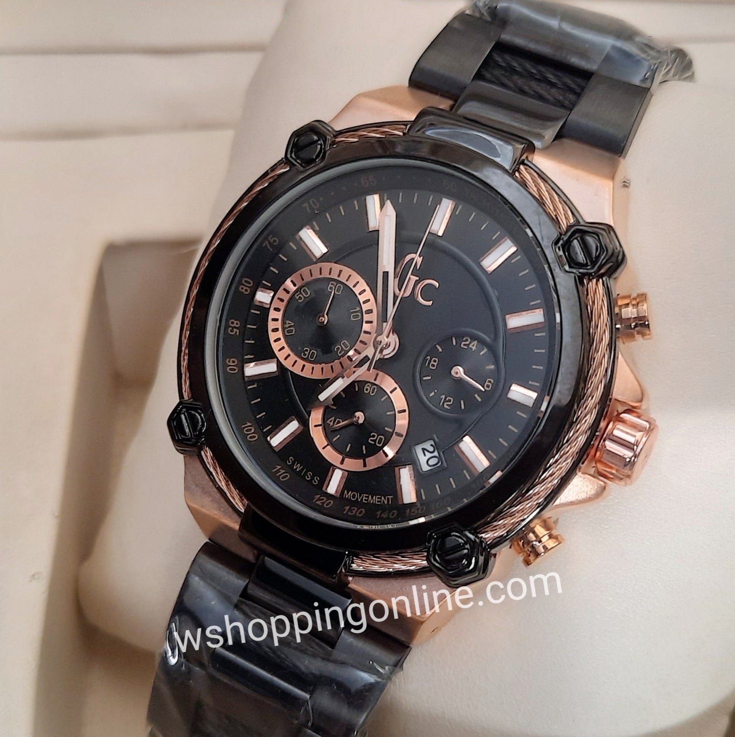 Black Chronograph Working Watch