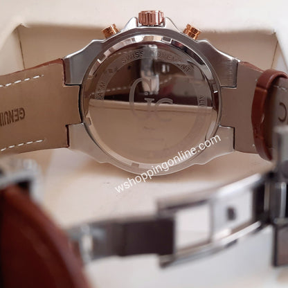 Brown Rose Chronograph Working Strap Watch