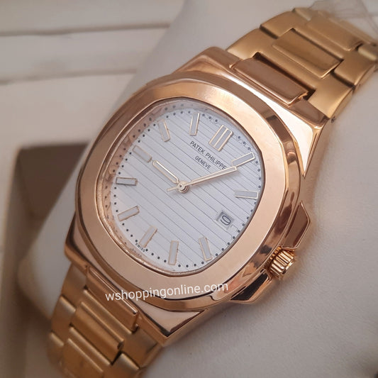 Patek Golden White Watch