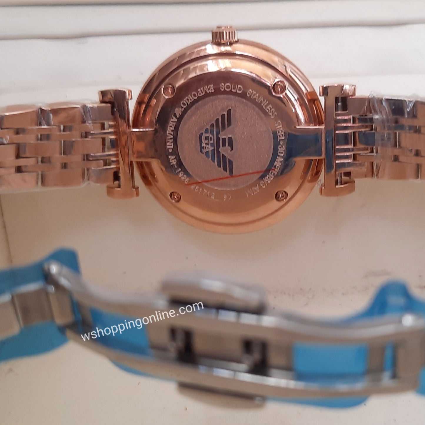 Armani White Copper Chain Watch