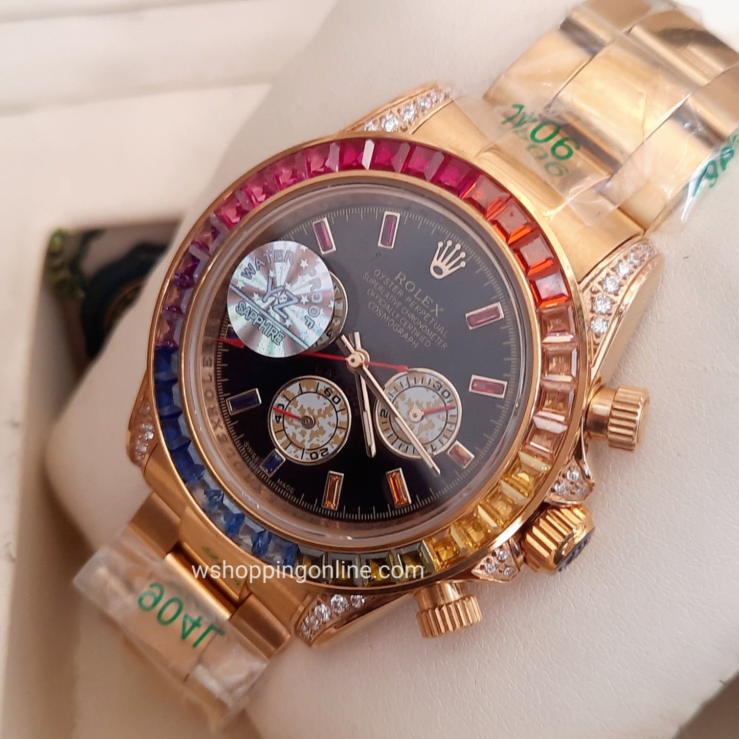 Master Daytona Golden Black Stones Automatic Watch