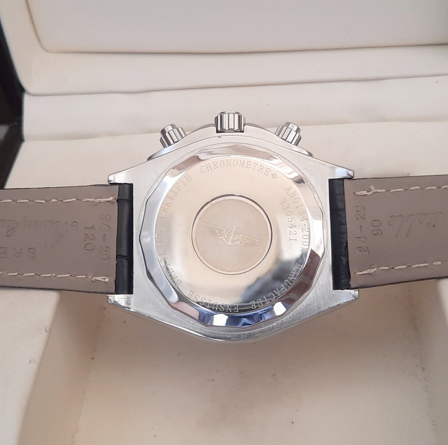 Black Silver Strap Chronograph Working Watch