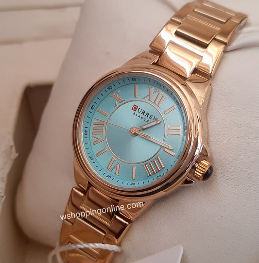 Curren SkyBlue Golden Chain Watch