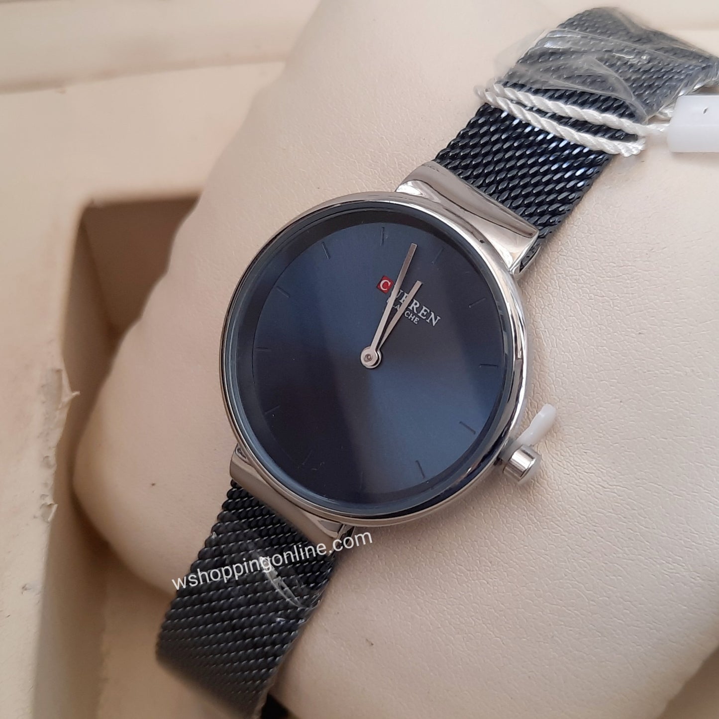 Curren silver Blue Chain Watch