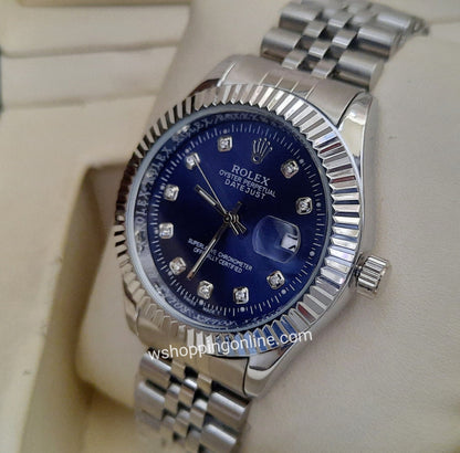 Silver Blue Dial Datejust Watch