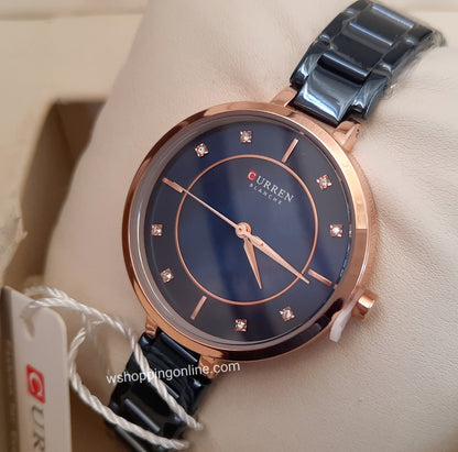 Curren Copper Blue Chain Watch