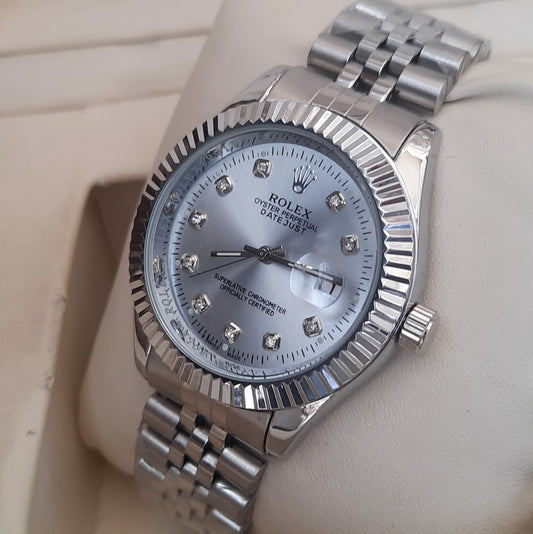 Silver Sky Blue Dial Datejust Watch