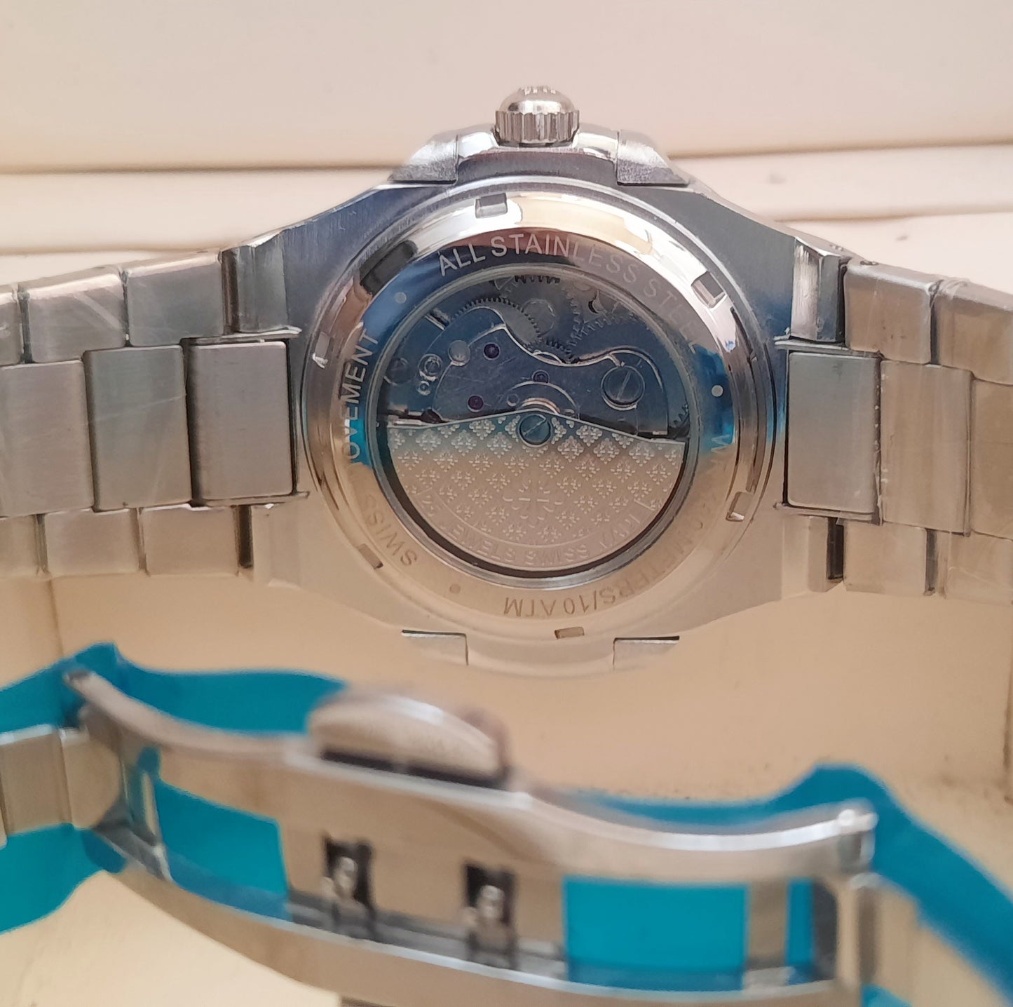 Silver Black SunMoon Automatic Watch