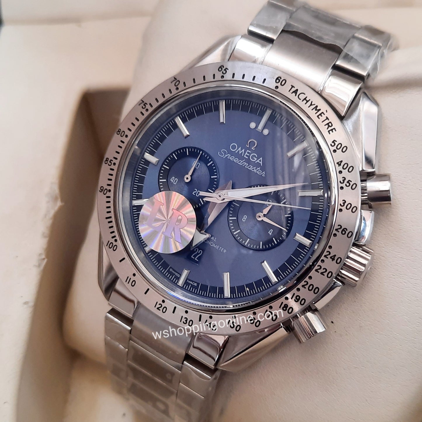 Master Speedmaster Blue Silver Chain Chronohraph Working Watch