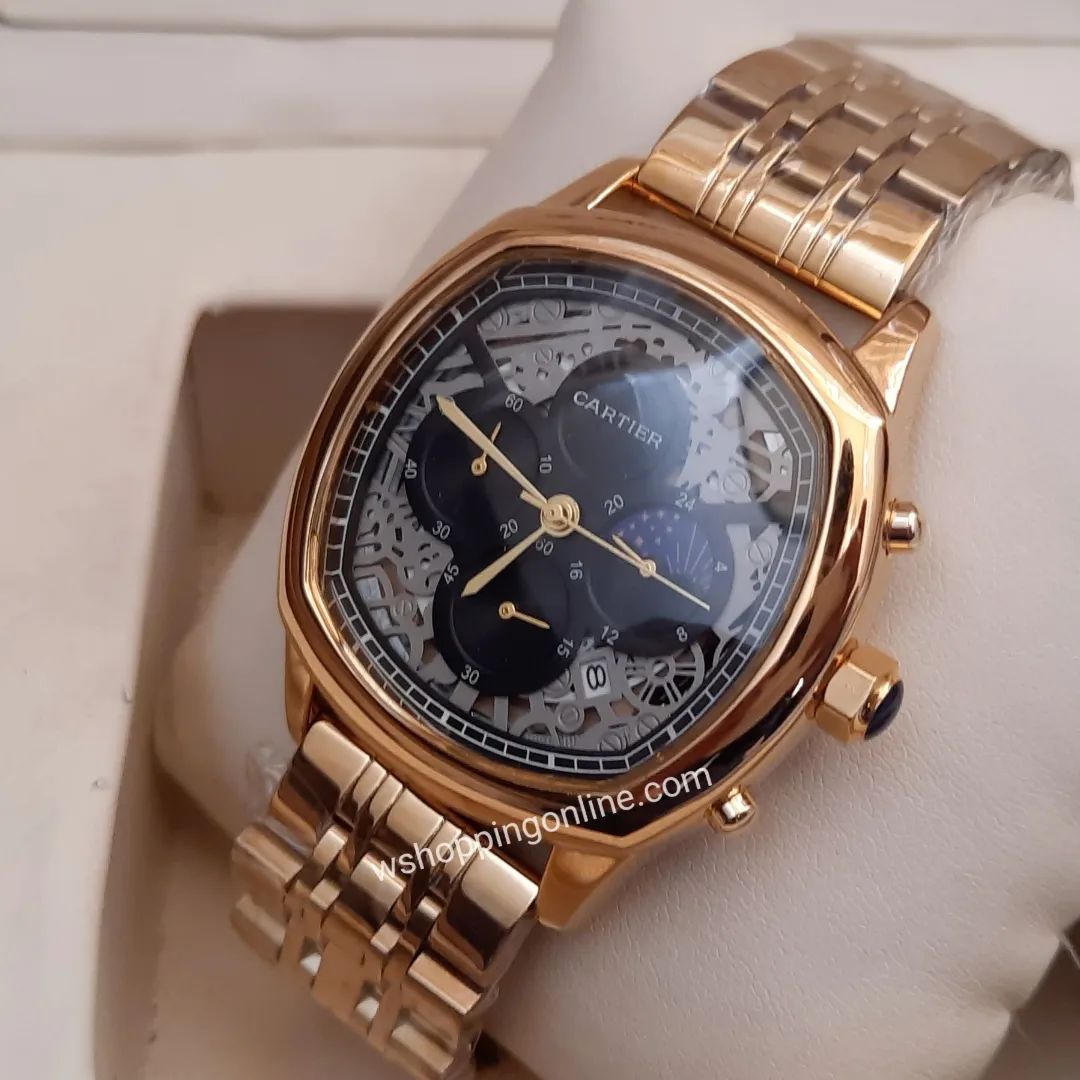 Golden Black Sunmoon Chronograph Working